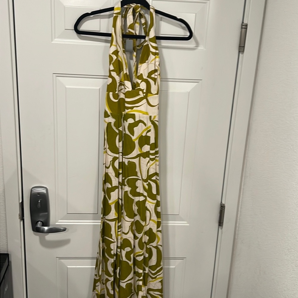 Show stopper halter sundress, very elegant, eclectic style, one-of-a-kind,size 6